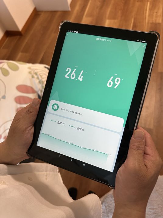 タブレット操作の様子