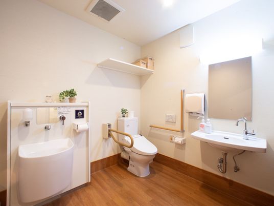 バリアフリー設計の洗面台