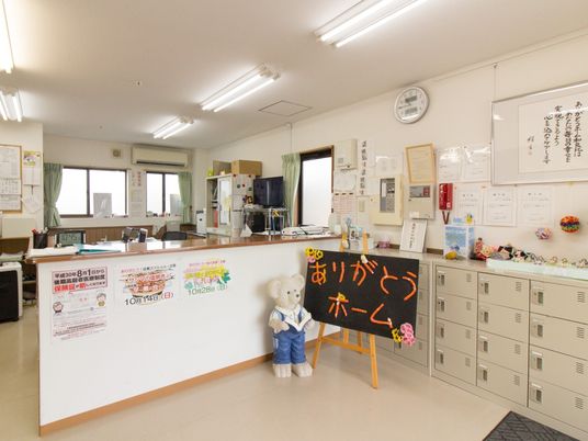情報掲示が豊富な受付