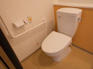 手すり付き清潔なトイレ