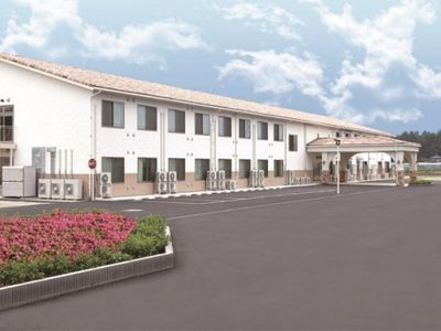清潔な白壁の外観