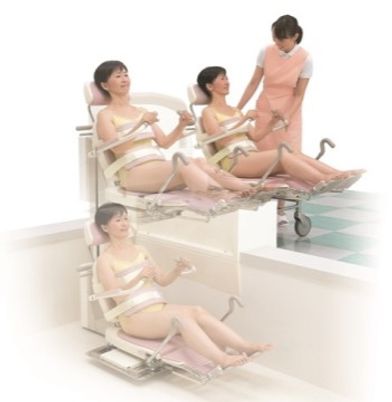 リフトを使用した入浴介助