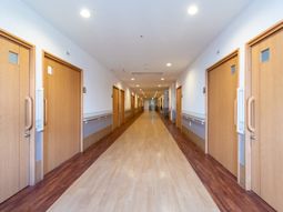 木目調の明るい廊下