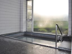 明るい窓辺の浴室