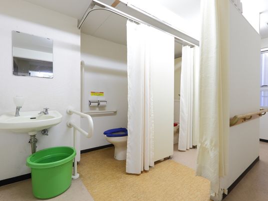 手すり付きトイレの内観