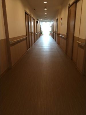 明るい廊下の風景