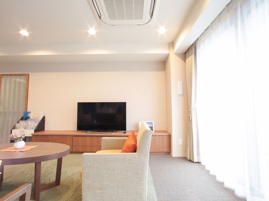 リビングの明るい空間