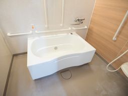 バリアフリー浴室の一角