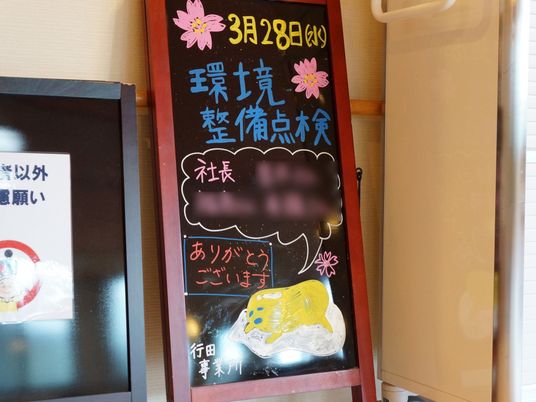 看板に描かれた情報