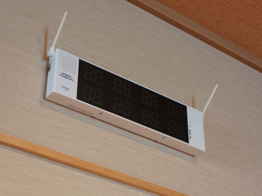 温湿度計のある壁面