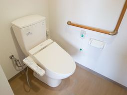 清潔なトイレと手すり