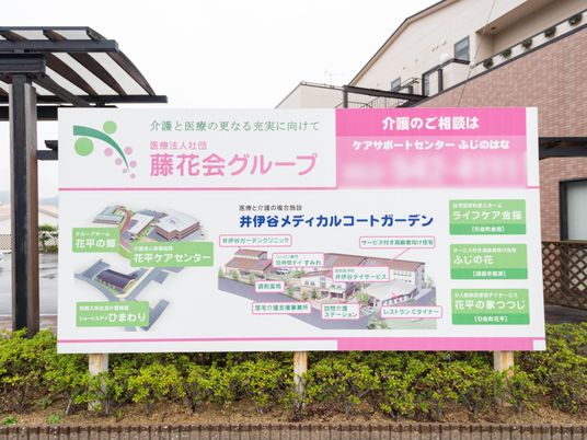 案内図と施設の看板