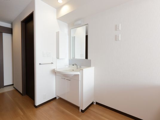 清潔な洗面スペース