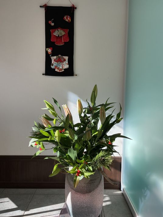 和風の装飾が施された空間