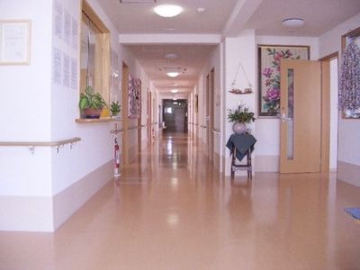 広々とした明るい廊下