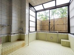 バリアフリーの明るい浴室