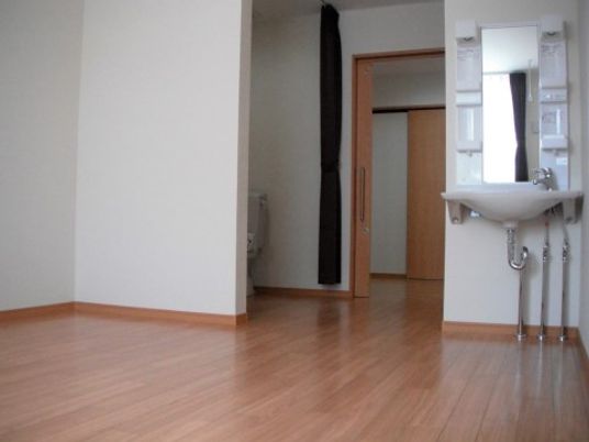 居室と洗面台の一角