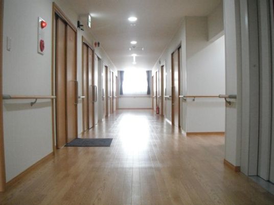 明るい廊下の光景