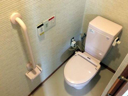 手すり付きトイレの内観