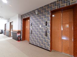 清潔感のある廊下とエレベーター