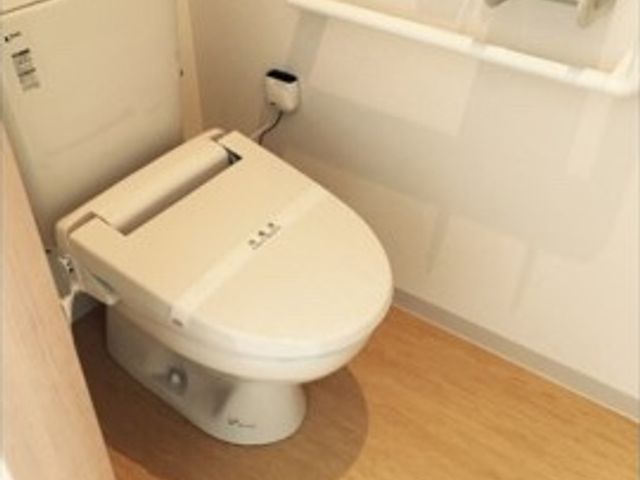 清潔な洋式トイレ空間 トイレ 手すりの設置されたきれいなトイレは、利用者の安全と安心を考えたデザインです。