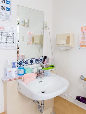 整備された洗面台