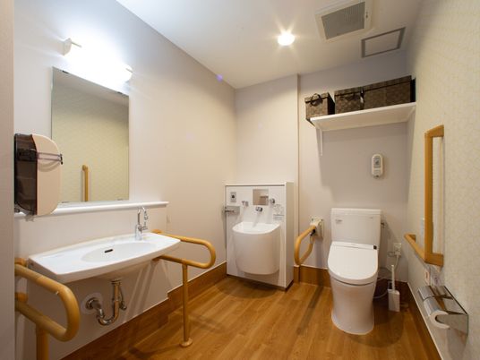 バリアフリー設計の洗面台