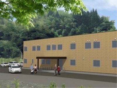 緑豊かな施設外観