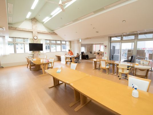 明るい共有スペース