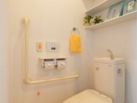 清潔なトイレの一角