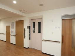 清潔感のある廊下とエレベーター