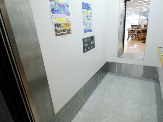 エレベーターと案内掲示