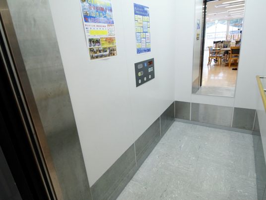 エレベーターと案内掲示