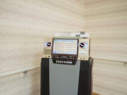 カラオケ機器が設置されています