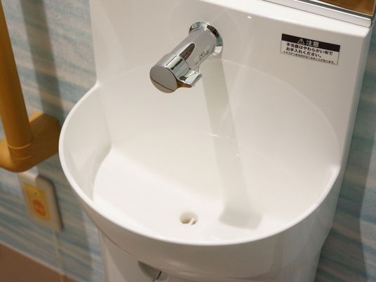 手洗い場のクローズアップ