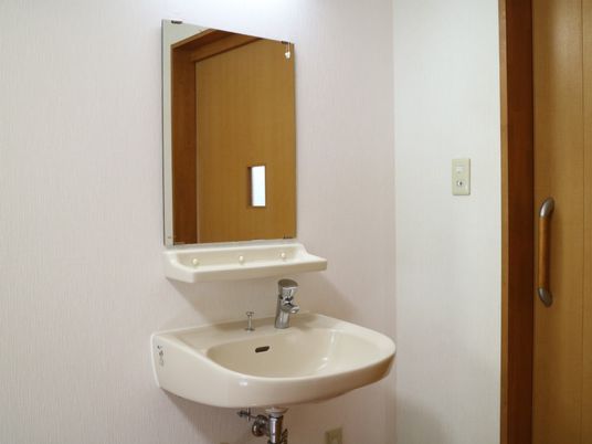 清潔な洗面台と鏡