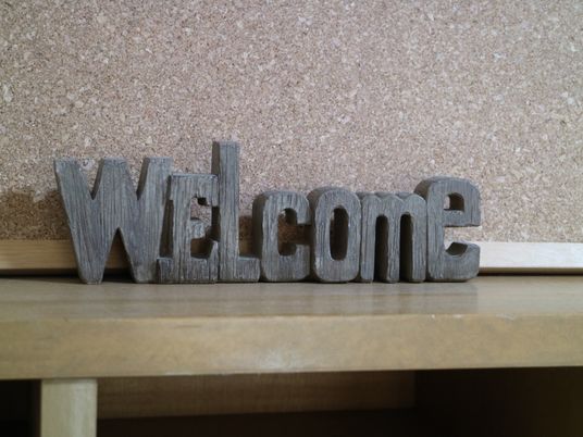木製のウェルカムオブジェ