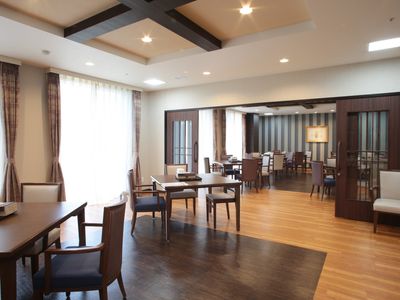 広々とした綺麗な食堂