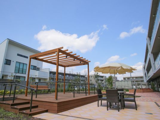 広々とした中庭