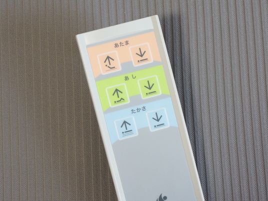 ベッドリモコンの接写