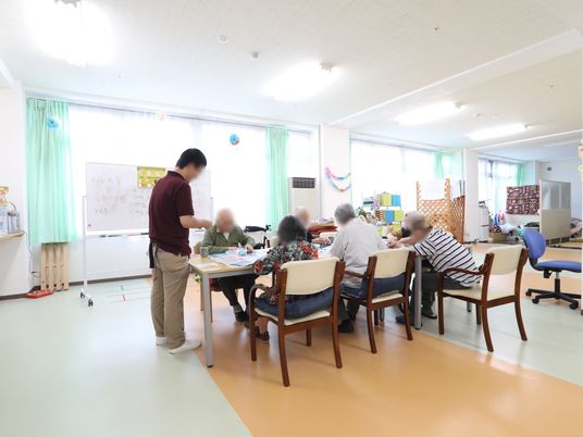 活動する多目的スペース