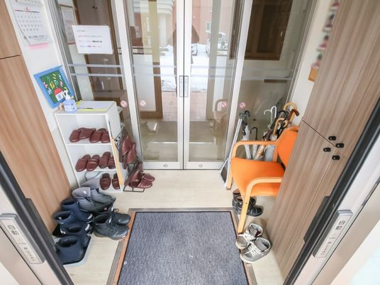 入口部分の設備と靴