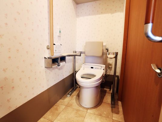 手すり付きトイレ空間