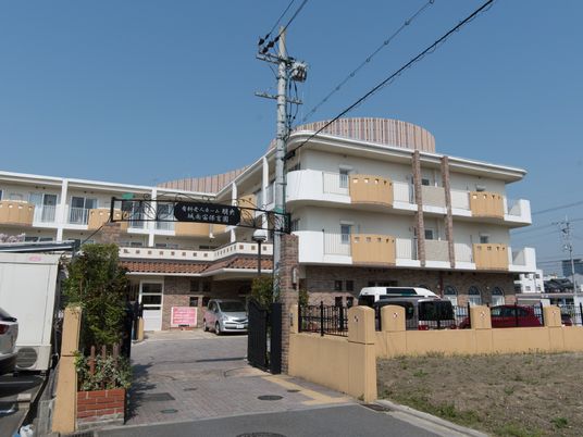 明るい日差しの中の建物外観