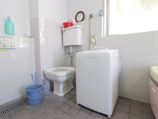 清潔なトイレと洗濯機
