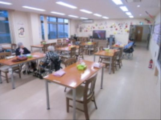 明るく広い共有スペース