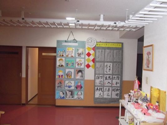 共有スペースの壁面装飾