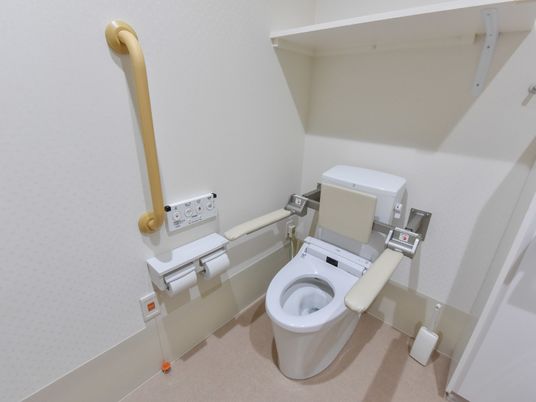 バリアフリー設計のトイレ