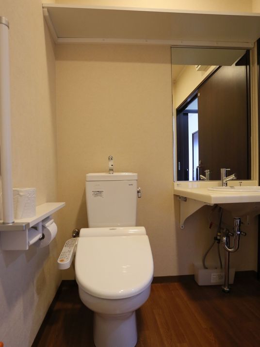 清潔なトイレの一角