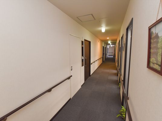 明るく清潔な廊下